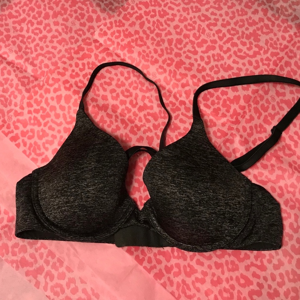 Victoria’s Secret Uplift Semi Demi VS Bra Heather Black Size 32B